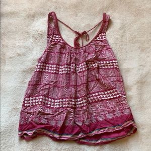 Lucky brand red pattern tank